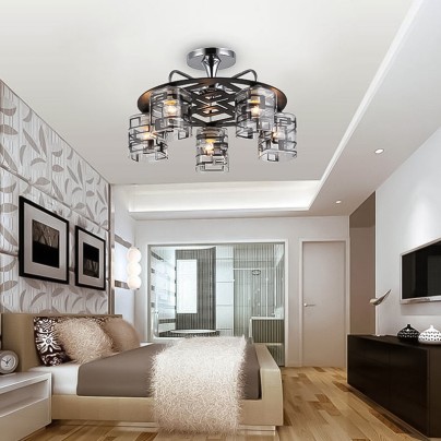 High quality chrome-plated iron chandelier ceiling light