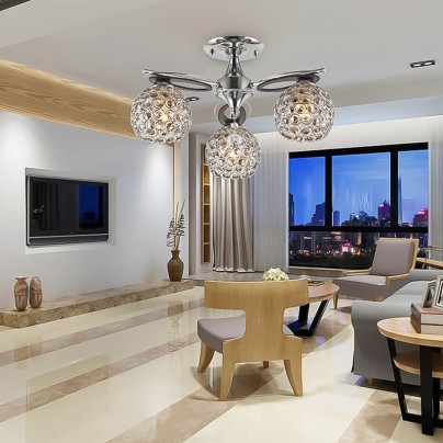 Luxury decorative crystal hanging ceiling lamp