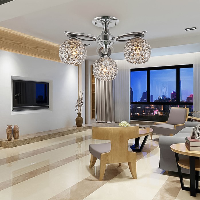 Luxury decorative crystal hanging ceiling lamp