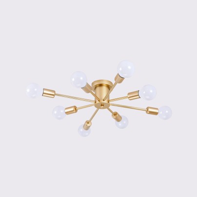 Nordic simple iron multi-head ceiling lamp