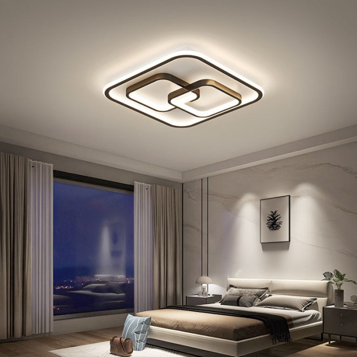 Simple creative high-end iron LED ceiling lamp