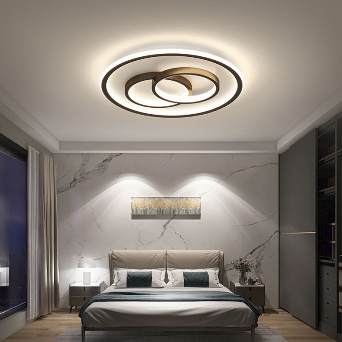 Simple creative high-end iron LED ceiling lamp