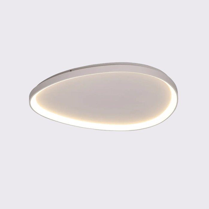 Ultra-thin pebble design LED ceiling light