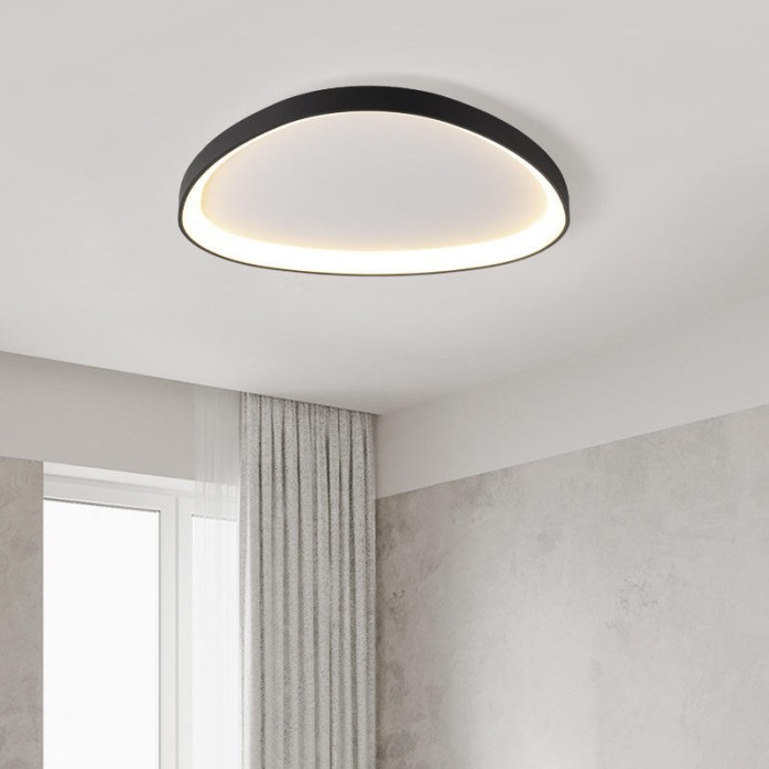 Ultra-thin pebble design LED ceiling light