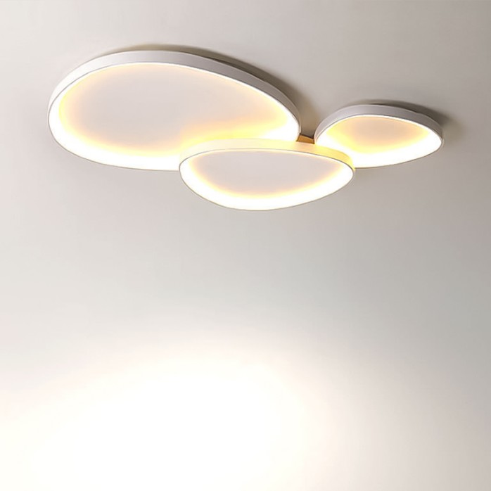 Ultra-thin pebble design LED ceiling light