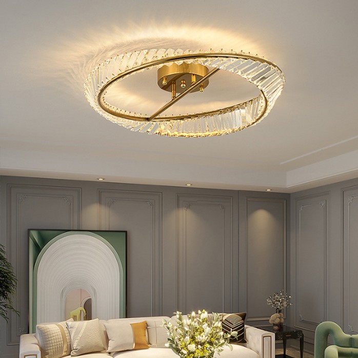 Luxury crystal interior decorative ceiling lamp
