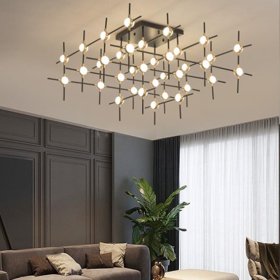 Luxury creative floating ball ceiling lamp