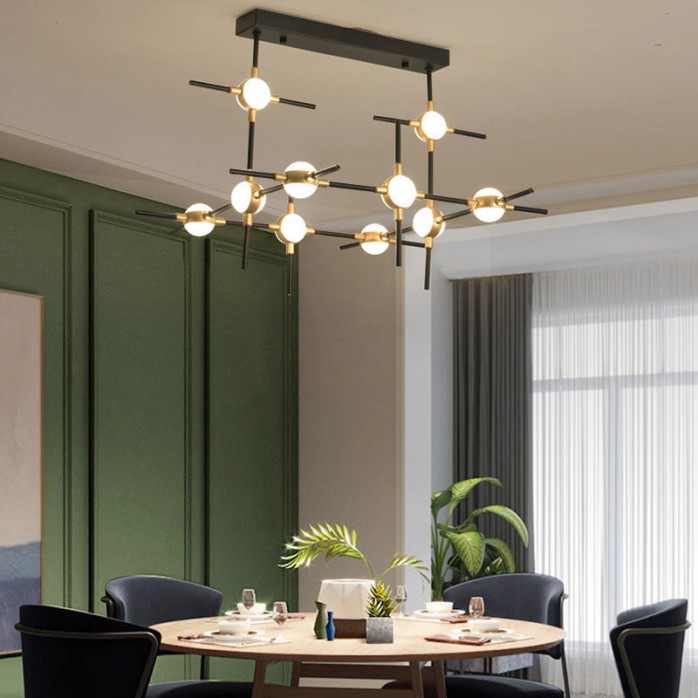Luxury creative floating ball ceiling lamp