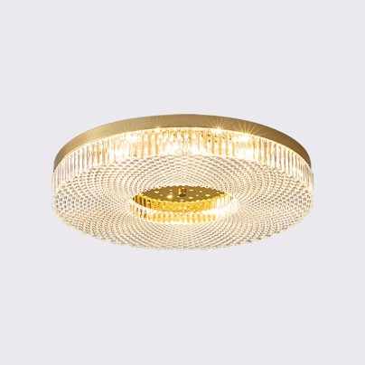 Luxury creative crystal round LED ceiling lamp