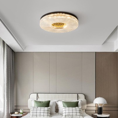 Luxury creative crystal round LED ceiling lamp
