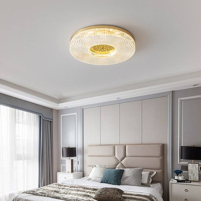 Luxury creative crystal round LED ceiling lamp