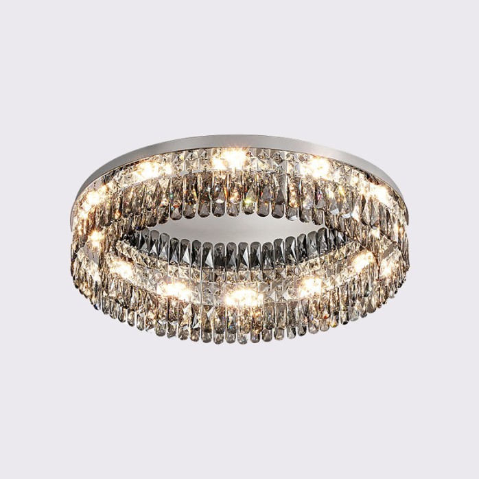 Modern round crystal LED ceiling light