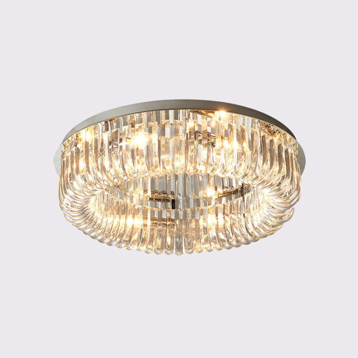 Creative round crystal LED ceiling lamp