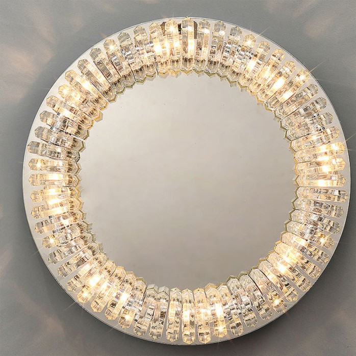 Creative round crystal LED ceiling lamp