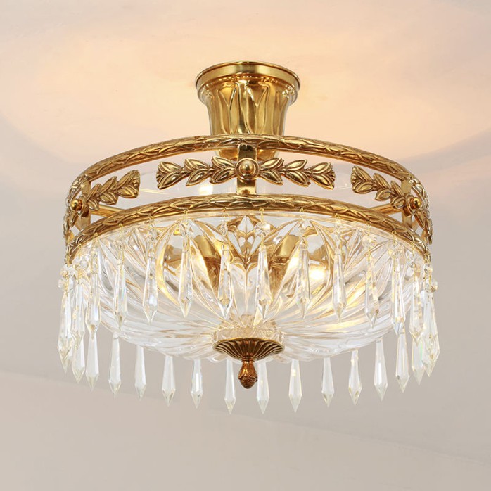 European classical transparent crystal ceiling lamp