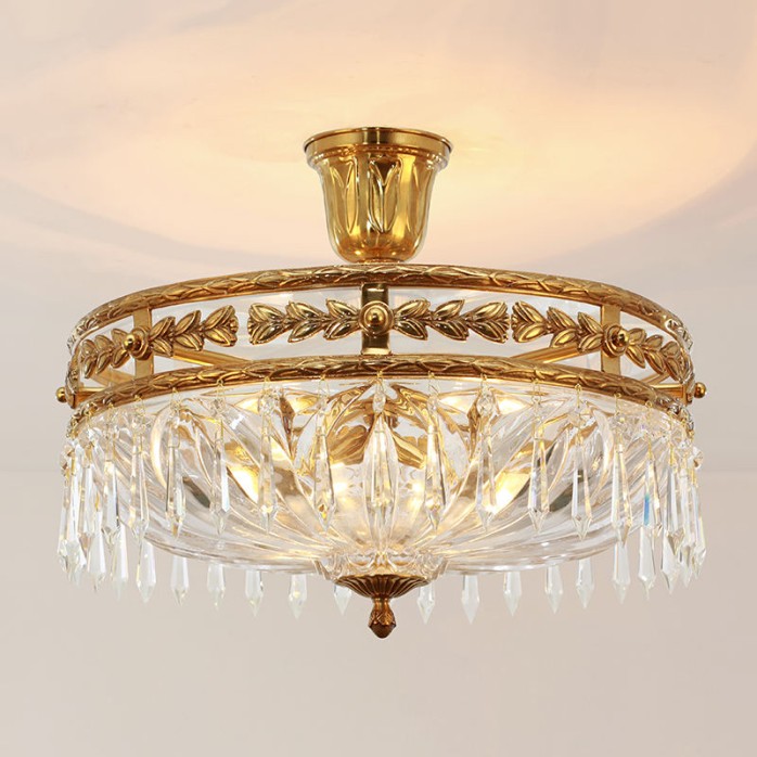 European classical transparent crystal ceiling lamp
