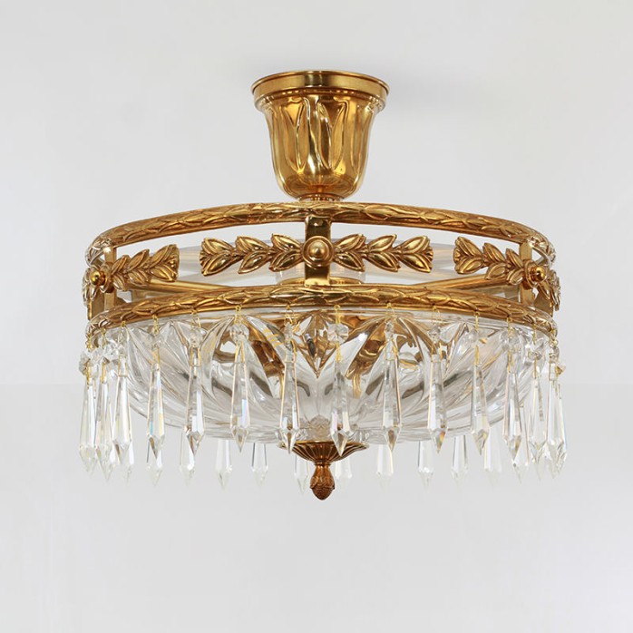 European classical transparent crystal ceiling lamp