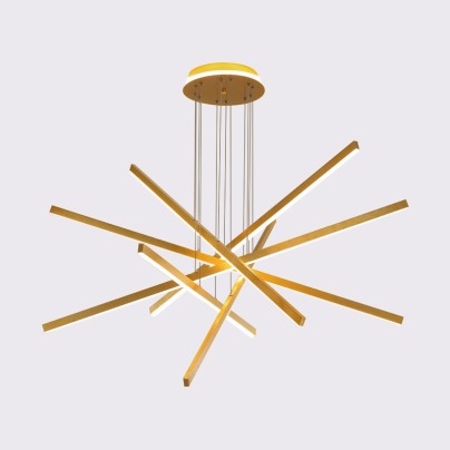 Light luxury three-dimensional decorative LED chandelier