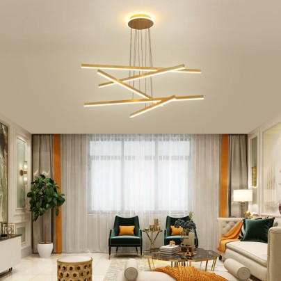 Light luxury three-dimensional decorative LED chandelier