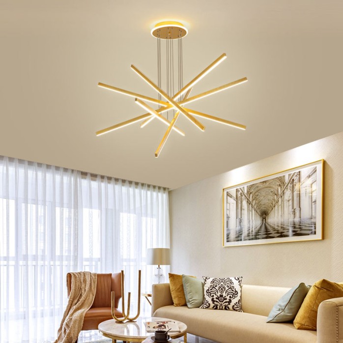 Light luxury three-dimensional decorative LED chandelier