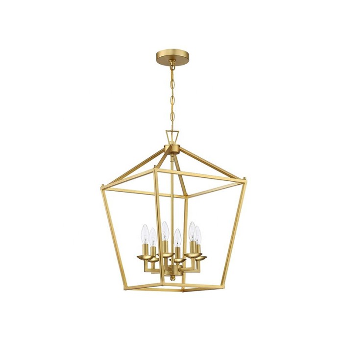 Vintage oil rubbed lantern metal LED chandelier