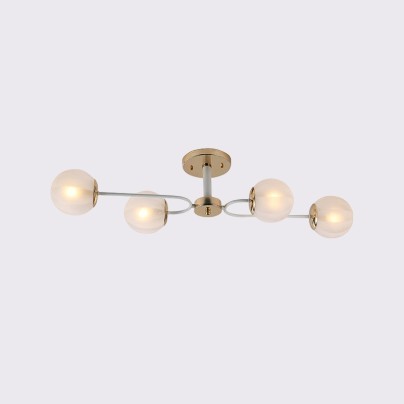 Creative bionic glass iron chandelier