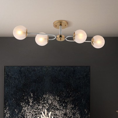 Creative bionic glass iron chandelier
