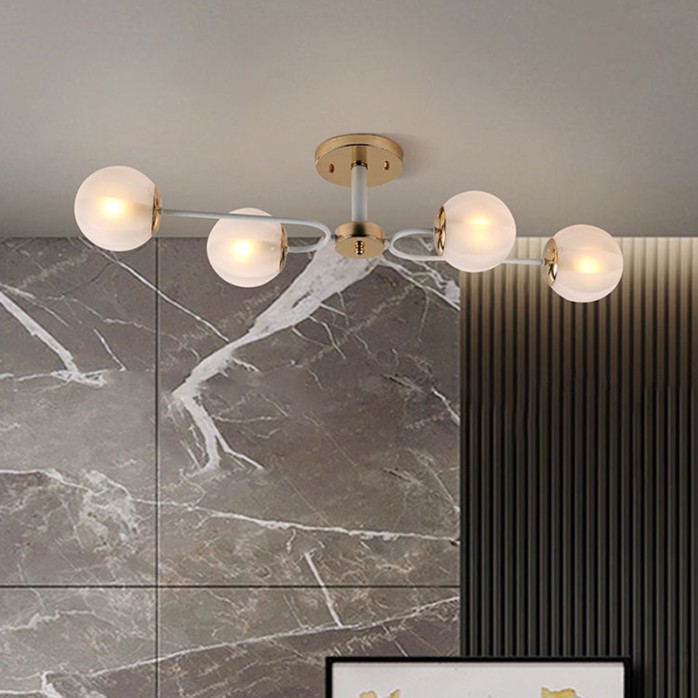 Creative bionic glass iron chandelier