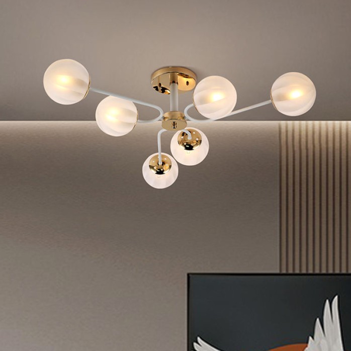Creative bionic glass iron chandelier