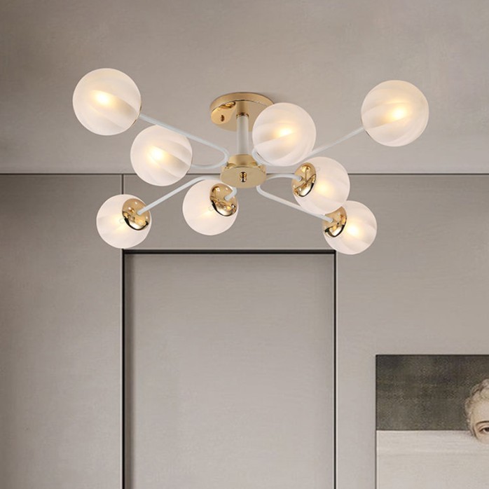 Creative bionic glass iron chandelier