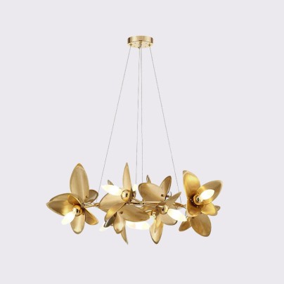 Petal design home decor wrought iron chandelier