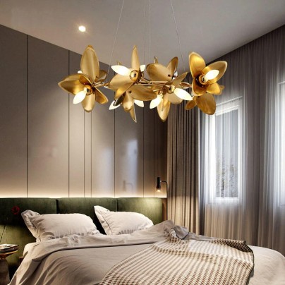 Petal design home decor wrought iron chandelier
