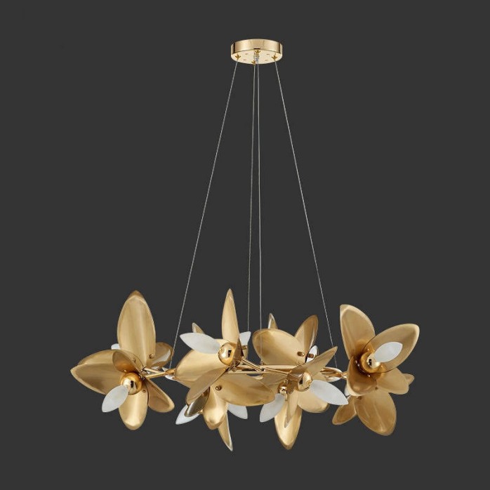 Petal design home decor wrought iron chandelier