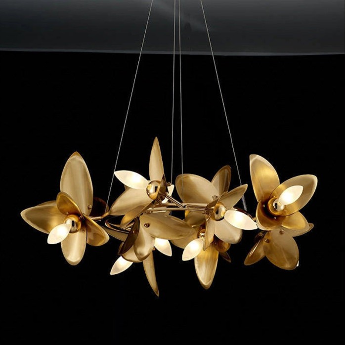 Petal design home decor wrought iron chandelier