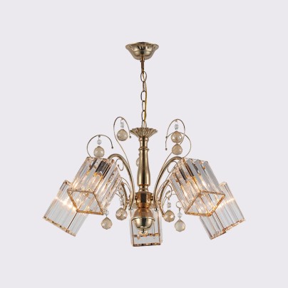 Modern art design metal glass LED chandelier