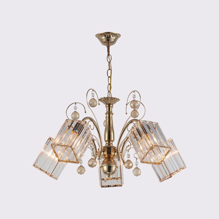 Modern art design metal glass LED chandelier