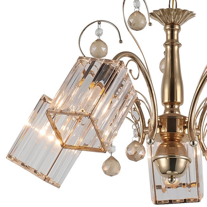 Modern art design metal glass LED chandelier