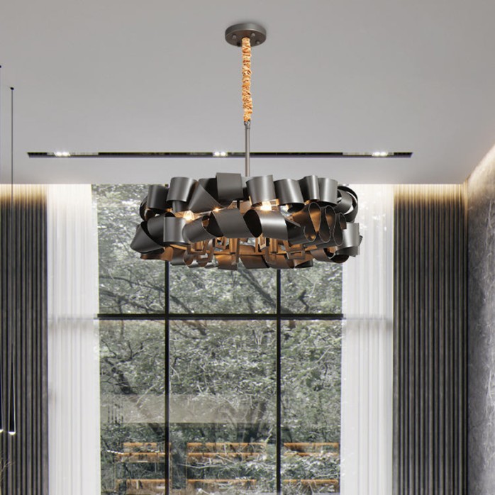 Luxury metal art stacking art chandelier