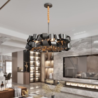 Luxury metal art stacking art chandelier