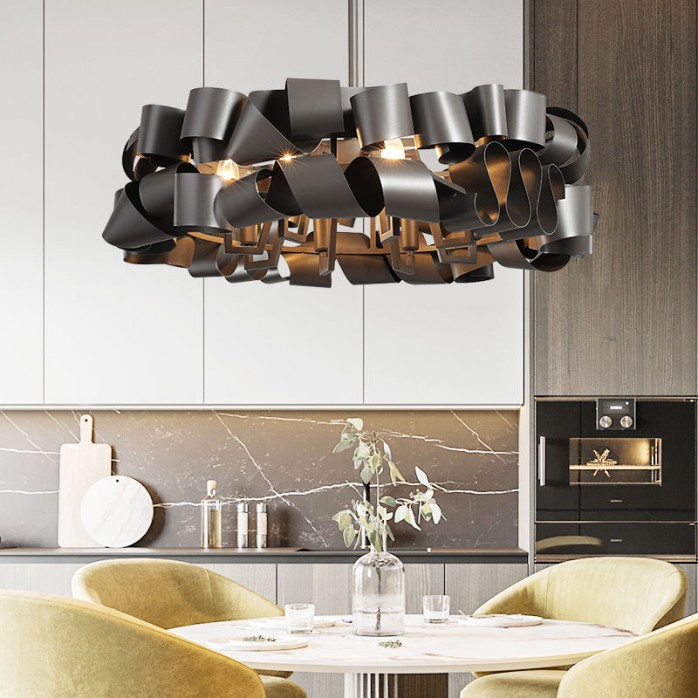 Luxury metal art stacking art chandelier