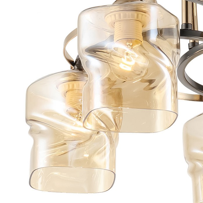 Creative design glass lampshade hanging chandelier