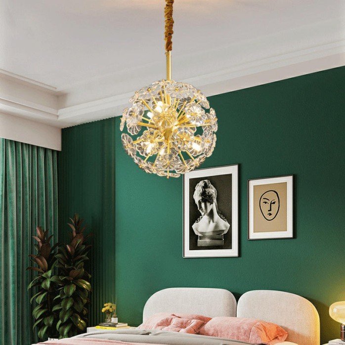Glass dandelion luxury decorative chandelier