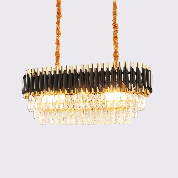 Oval embedded crystal pendant decorative chandelier