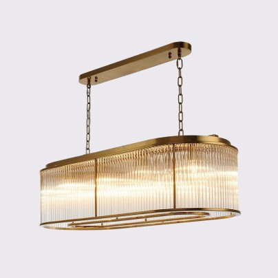 Luxury high-transmittance crystal lighting long chandelier