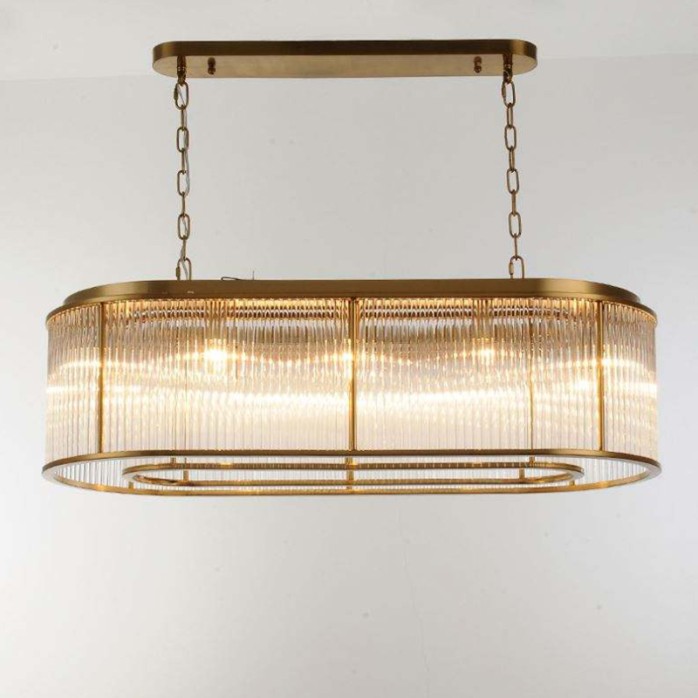 Luxury high-transmittance crystal lighting long chandelier
