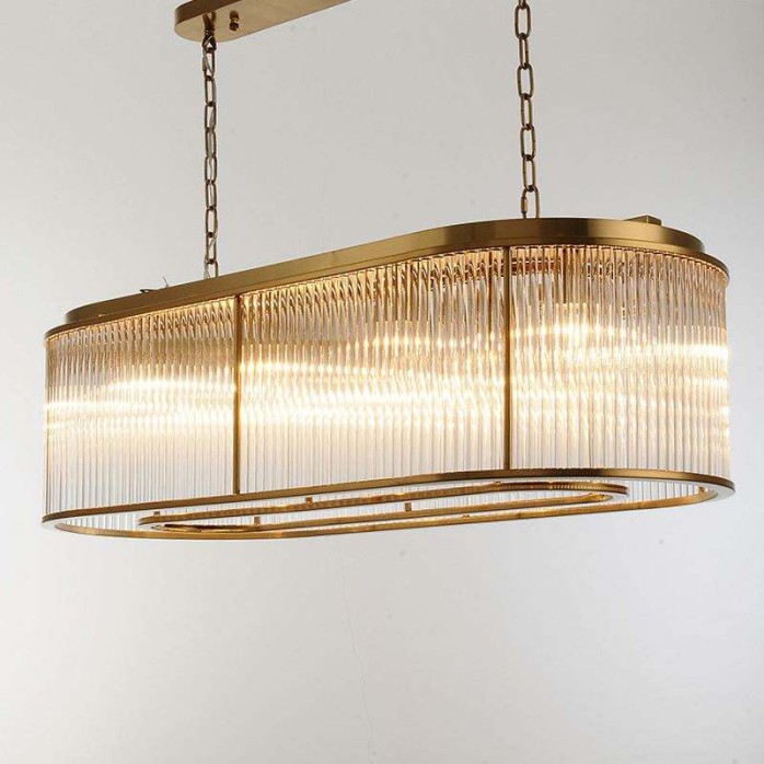 Luxury high-transmittance crystal lighting long chandelier
