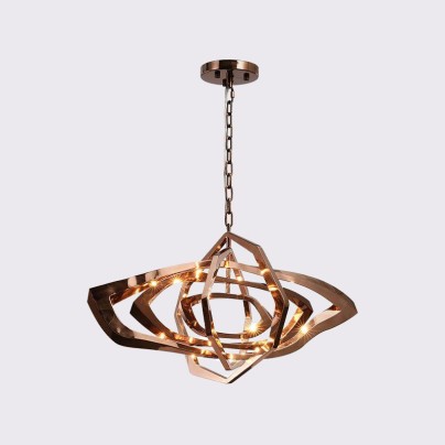 Luxury stainless steel rose decorative chandelier