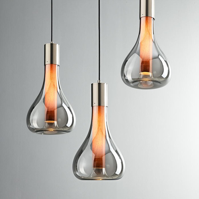 Modern simple single head design glass chandelier