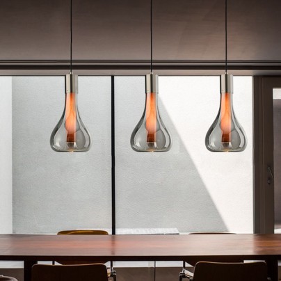 Modern simple single head design glass chandelier