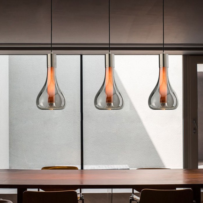 Modern simple single head design glass chandelier